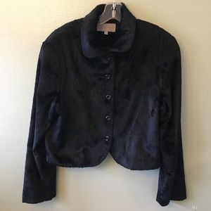 emil rutenberg collection faux fur blazer jacket